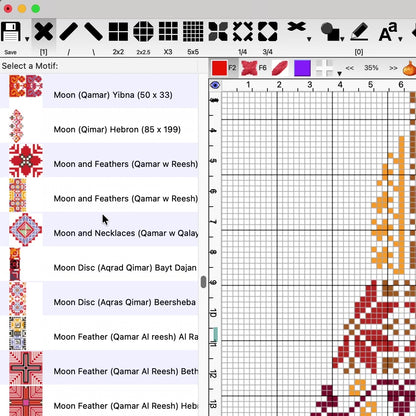 MacStitch & WinStitch Tatreez Motif Library